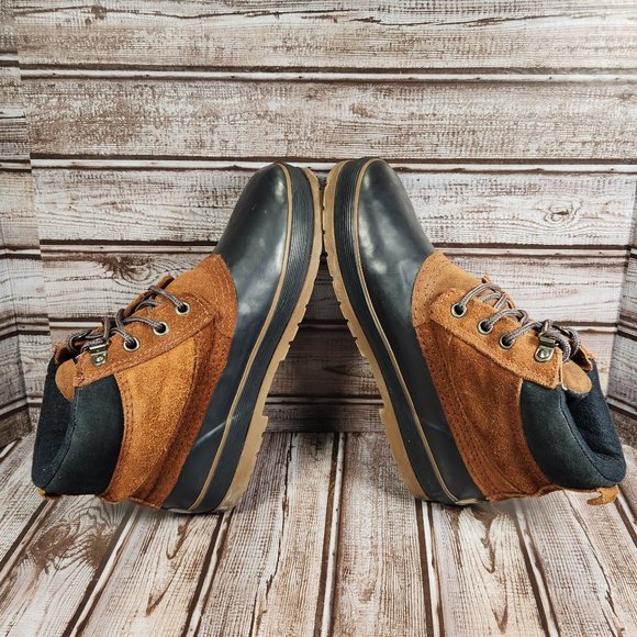 Vtg RIVERSTONE Thermolite Womens 7 Brown Suede Blue Waterproof Winter Snow Boots - Picture 6 of 8